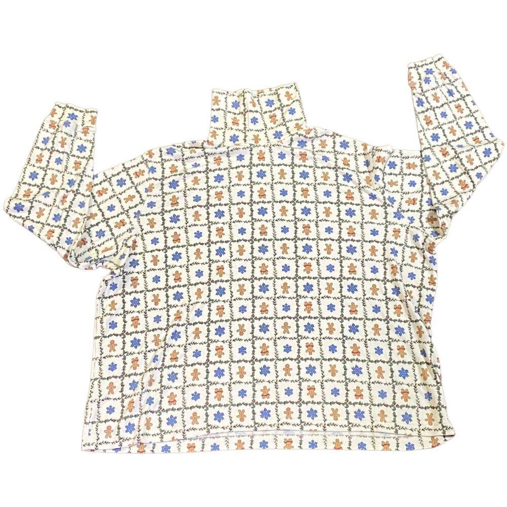 Classic Elements Woman 24/26W Christmas Gingerbread Holiday Turtleneck Top VTG